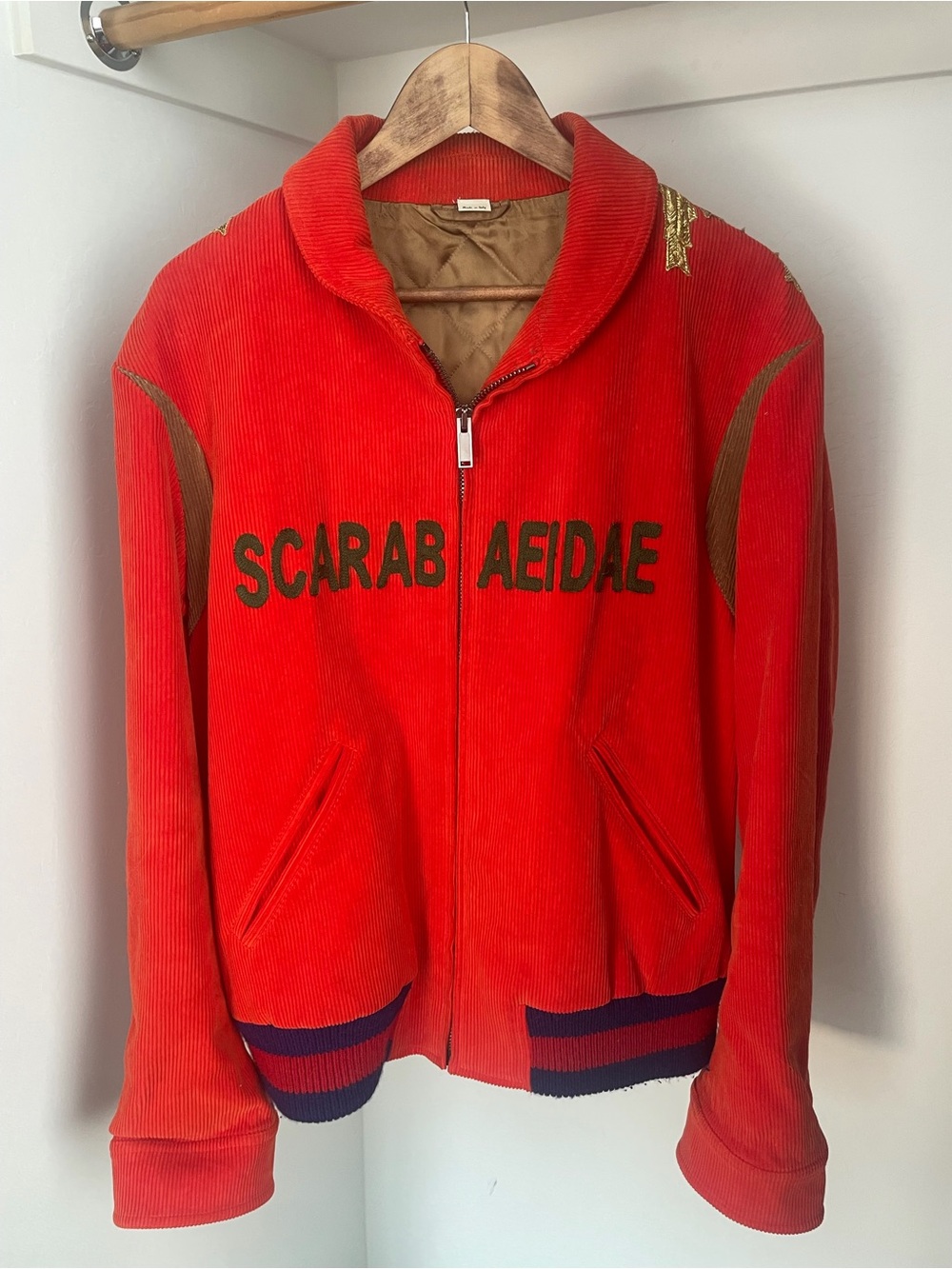 Gucci Corduroy Scarabaeidae Bomber Jacket